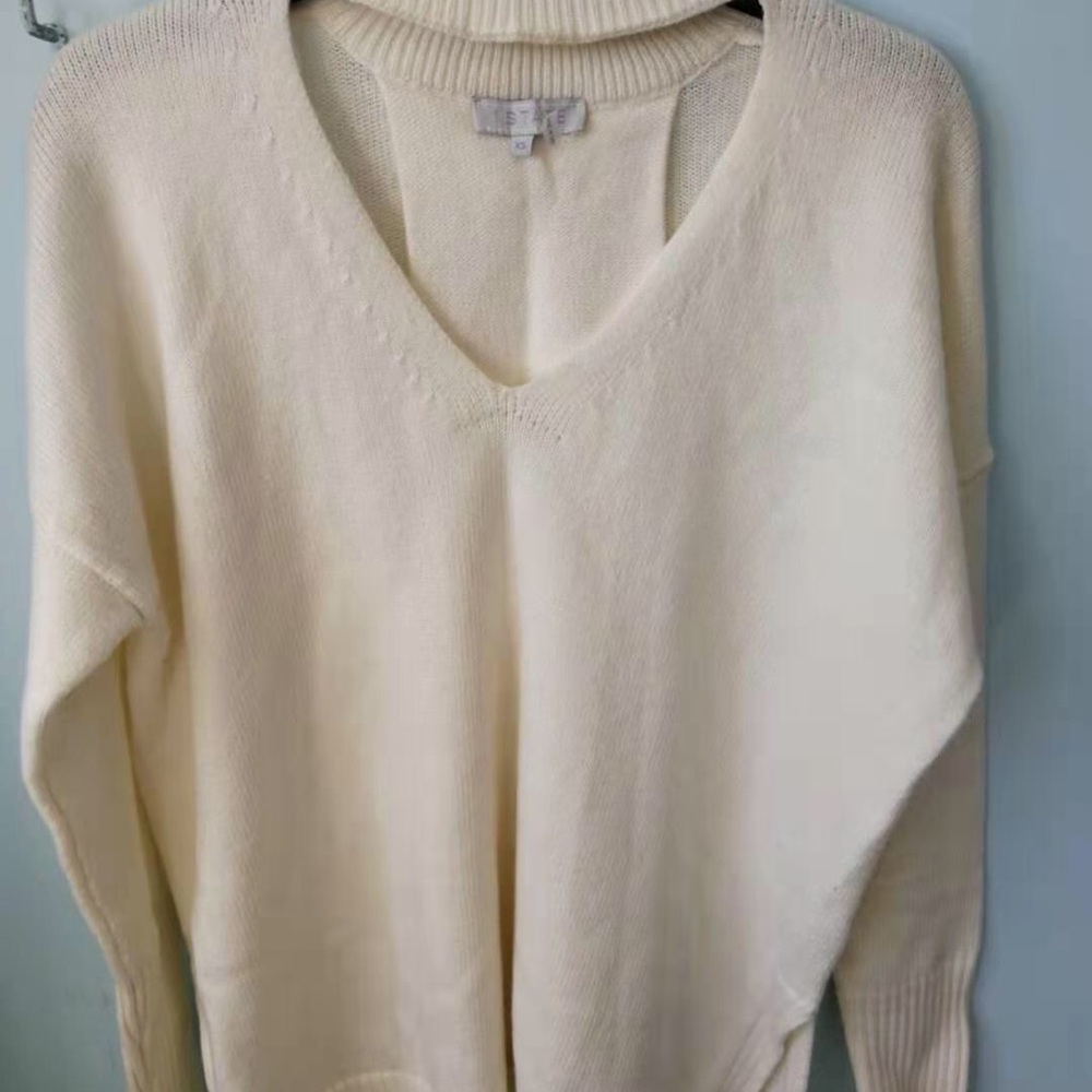 white sweater